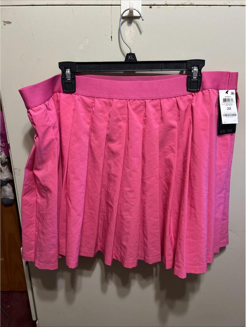 Pink Skort Ideology Women’s 2X Plus Size Pleated 38 Waist Stretch Golf